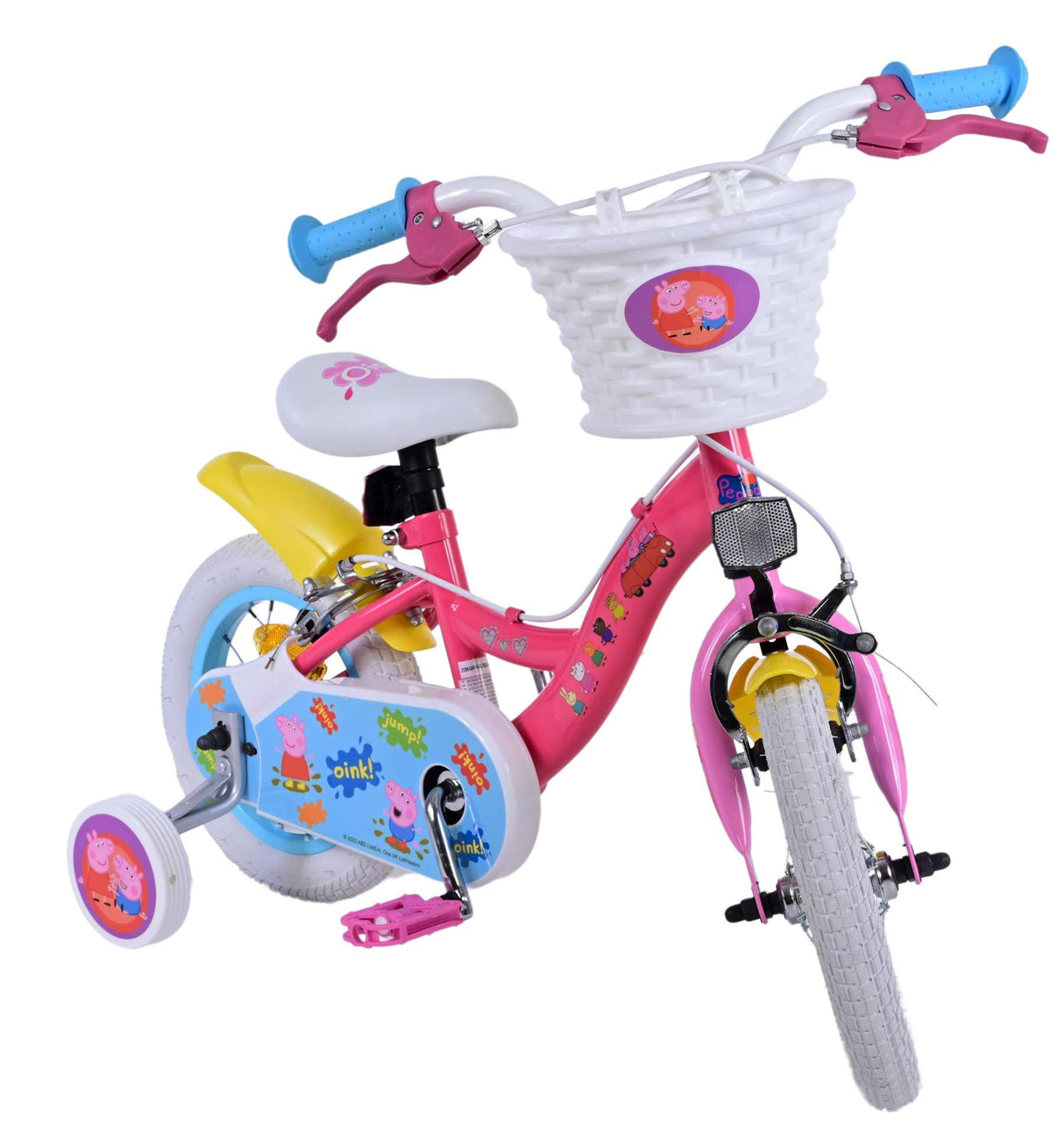 Peppa Pig Children's Bike Girls 12 pouces rose deux freins à main