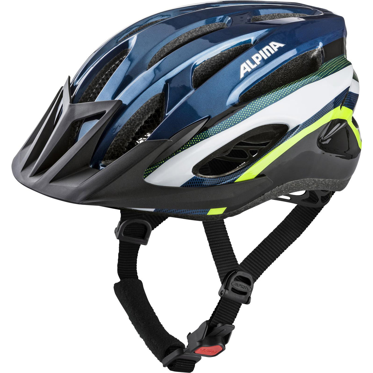 Olympijské sportovní sportovní sporty MTB Helm MTB17 58-61 GLOSS Tmavě modrá Neon