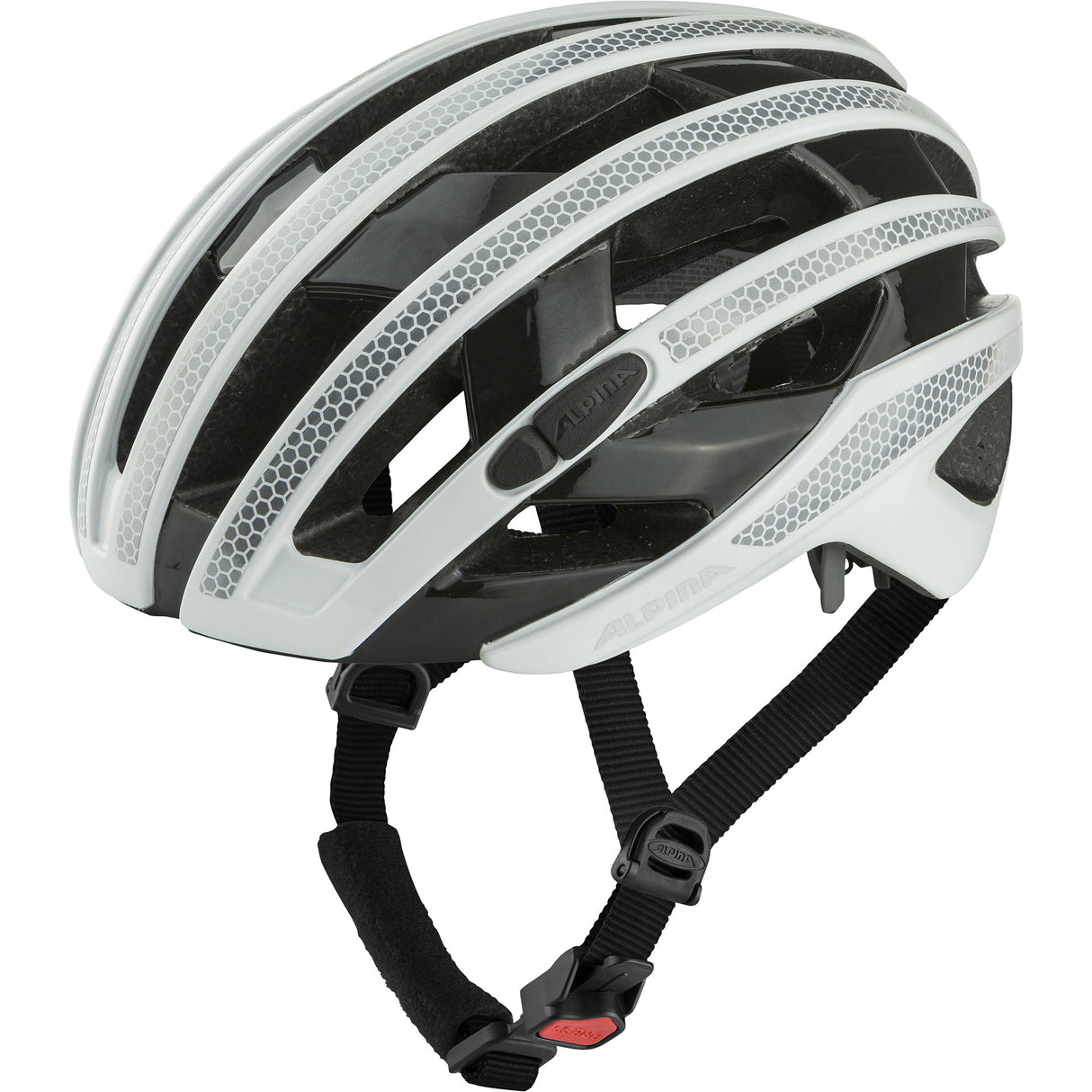 Casque de course sportive des sports de sports olympiques Ravel REFLENCE 51-56 GLOSS BLANC