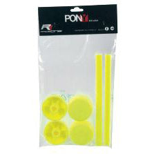 espositore per vetrine set per lo styling pony giallo