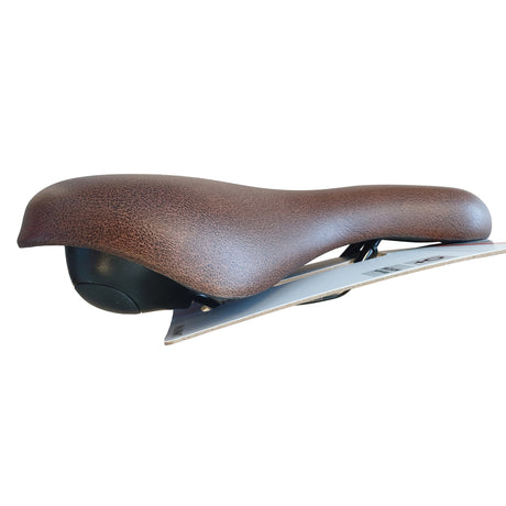 Selle SMP San Remo Saddle Liège avec pare-chocs, dames. Brun, sans écharpe (pack suspendu)