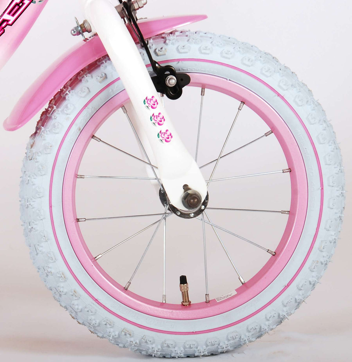Volare Rose Child's Bike Girls 14 pouces Rose blanc 95% assemblé