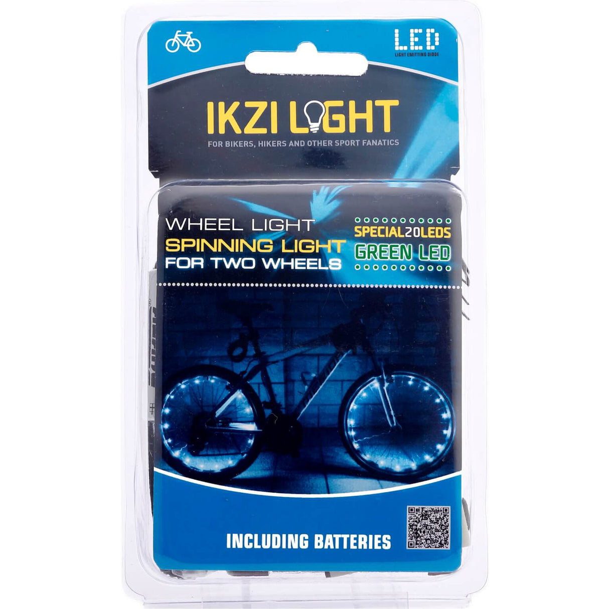 Éclairage de roue Ikzi pour 2 roues LED vertes