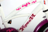 Volare Heart Cruiser Children's Bike - Girls - 12 pouces - Purple blanc