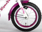 Volare Heart Cruiser Children's Bike - Girls - 12 pouces - Purple blanc