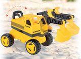 Grande excavatrice jaune noir