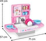 Pilsan Hamarat Toy Cuisine avec robinet d'eau rose 39 pièces