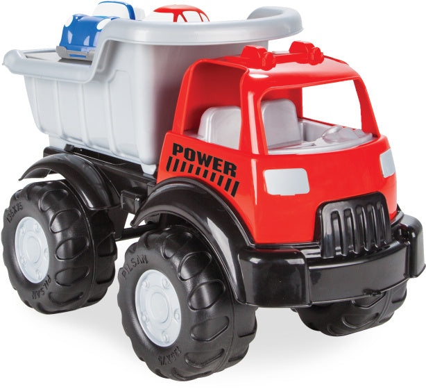 Camion Pilsan avec voitures en argent rouge 3 pièces