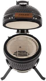 Arbaer kamado petit Ø 13 pouces avec cadre en céramique noir