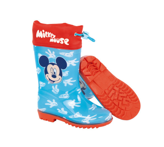 Arditex Rain Boots Mickey Today Junior PVC Textile Blue bleu rouge Taille 26