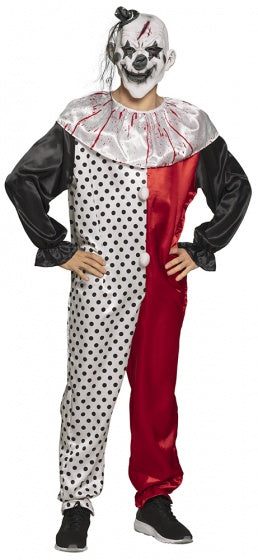Boland Psycho Clown Costume Men Black Red White Taille M L