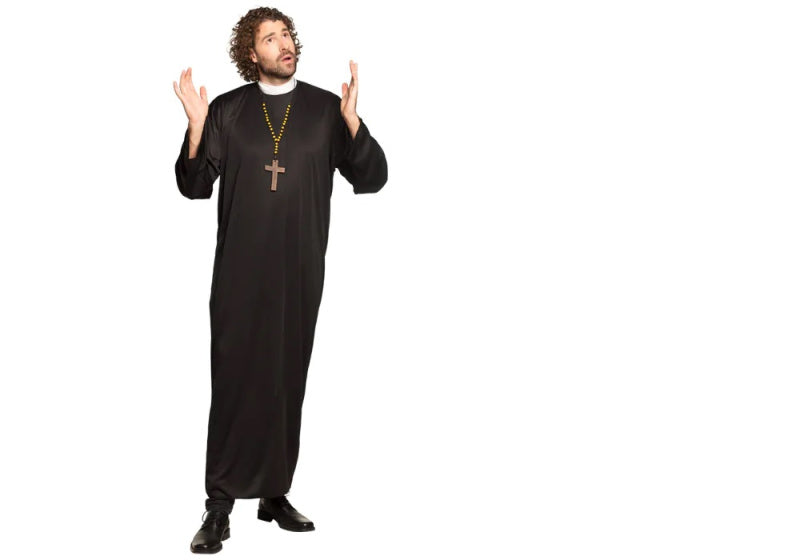 Boland habiller le costume prêtre noir de taille noire m l