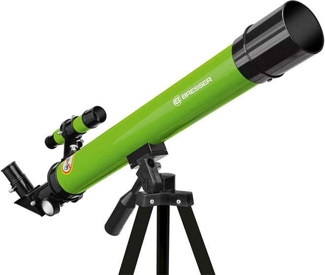 Télescope Bresser 45 600 Junior 56 cm en aluminium vert 10 pièces
