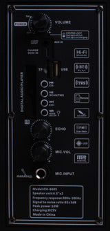 Haut-parleur BT avec microphone noir 5 pièces