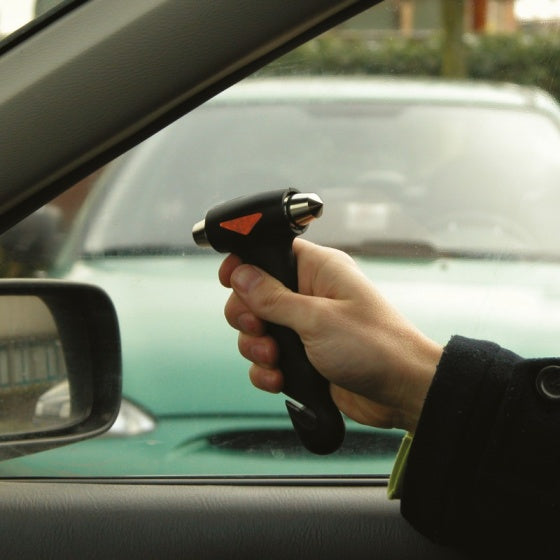 Crothe d'urgence Carpoint avec coupe-courroie noire 12,5 cm