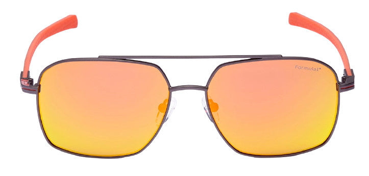 Lunettes de soleil de formule Cat carré unisexe. 4 orange