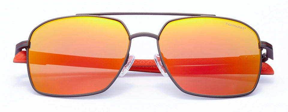 Lunettes de soleil de formule Cat carré unisexe. 4 orange