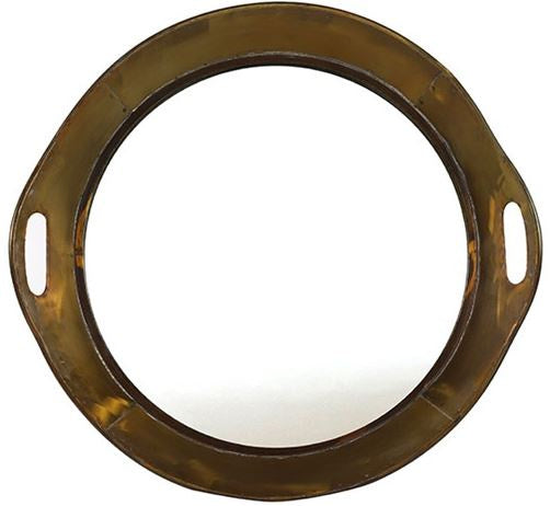 Hi-point Daniek L Miroir mural autour de 60 x 57 cm Nickel Gold