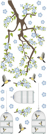 Cages de branche d'autocollant mural crearreda 300 x 270 cm 13 pièces
