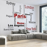 Crities d'autocollants muraux Crearreda 290 x 220 cm en vinyle noir 21 pièces