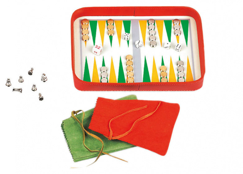 Dal Negro Travel Games Set 28 x 24 cm 5 pièces orange vert orange