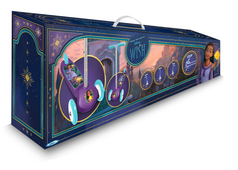 Disney Wish à 3 roues Kids Step Foot Free Junior Purple Light Bleu