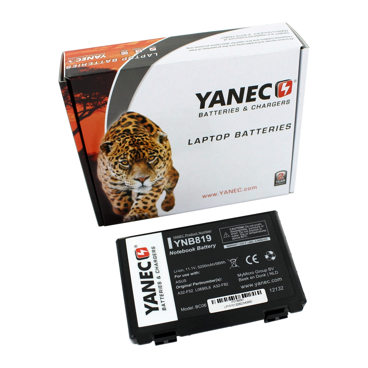 Batterie d'ordinateur portable Yanec 5200mAh