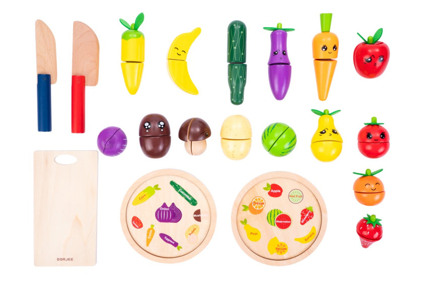 Dorjee Toy Snijset Wood Fruit and Lgumes