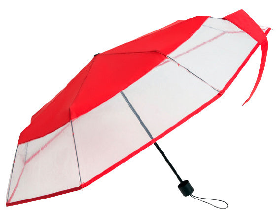 Falconetti Umbrella 24 x 90 cm en acier polyester rouge transparent