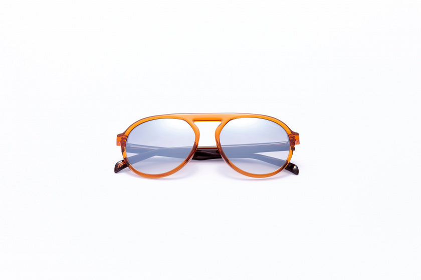 Lunettes de soleil de formule Unisexe Pilot Cat.4 Gris clair orange