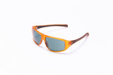 Lunettes de soleil de formule Cat rectangulaire unisexe.4 Gris orange