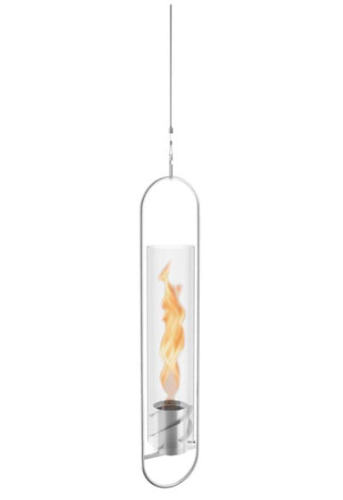 Höfats Spin 90 atmosphère lanterne suspendue 120 cm en acier inoxydable argent