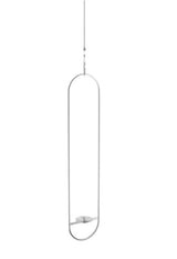 Höfats Spin 90 atmosphère lanterne suspendue 120 cm en acier inoxydable argent