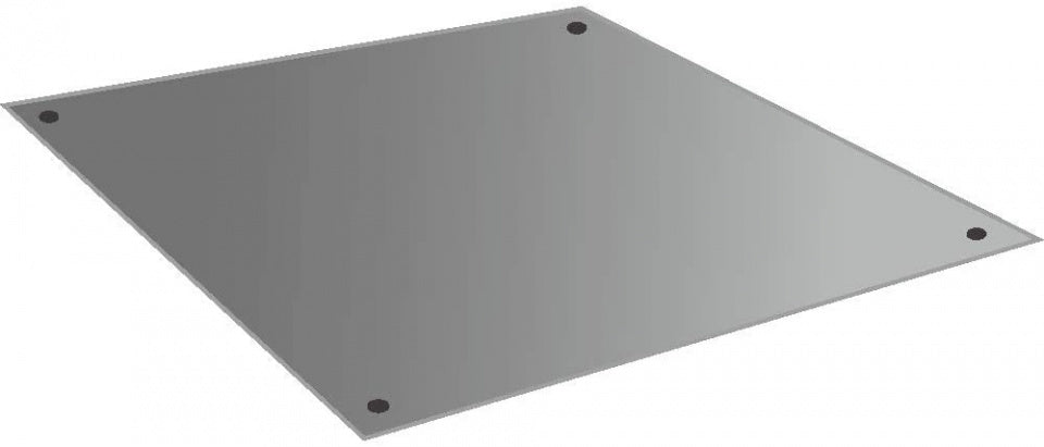 Plaque inférieure Icetoolz Xpert E132B 60 x 60 cm en acier argent