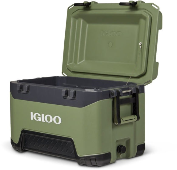 Igloo 52 Boîte fraîche pour la construction 49 litres de noir vert armée