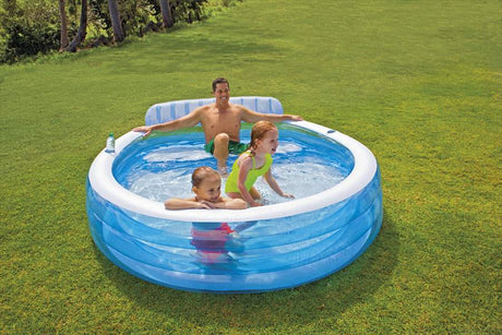 Intex inflatable swimming pool with bench