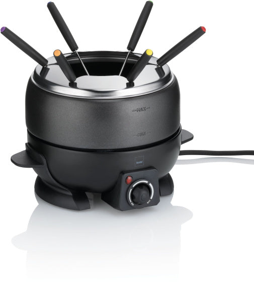 Kela Simplon Electric Fondues Set 6 personnes 1,7 L noir