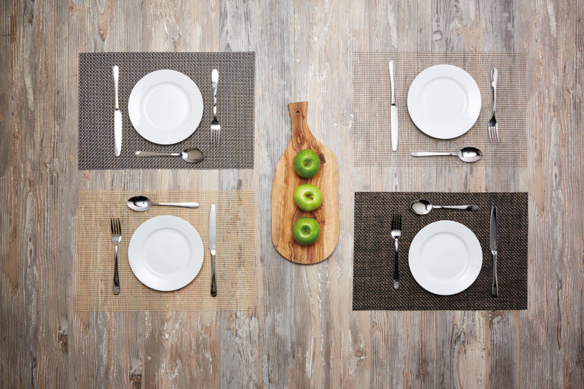 Kitchenraft Placemat Metallic 30 x 45 cm PVC Gold Anthracite