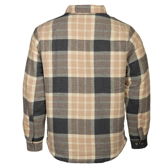 Ligne de vie Jervis Shird Flannel Men Men Beige Taille S Size S Size S