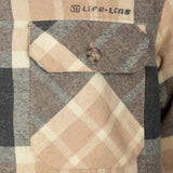 Ligne de vie Jervis Shirt Flannel Men Men Beige Taille 4xl