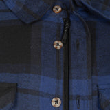 Ligne de vie Jervis Shirt de flanelle rembourrée Men Blue Black Taille 3xl