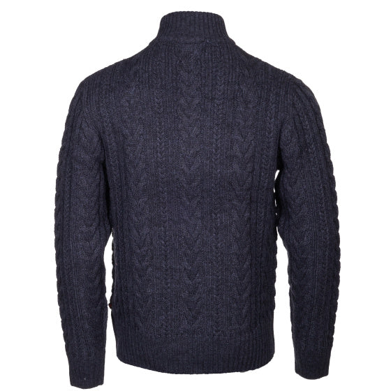Ligne de vie marcel pull en tricot à moitié zip hommes bleu foncé taille xxl