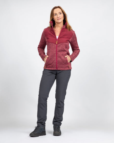 Ligne de vie willemijn fleeceventest dames bordeaux taille m