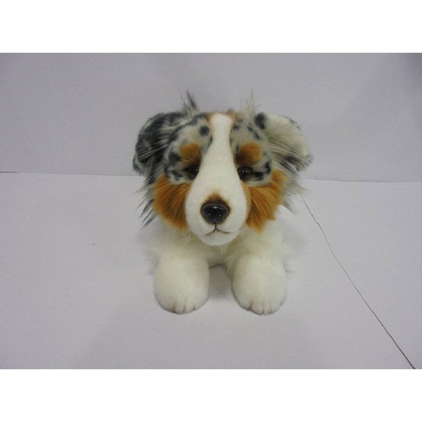 Lying Australian shepherd dog 30cm