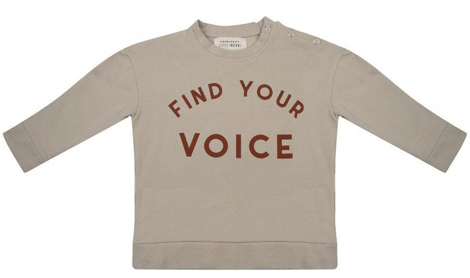 Petits Indiens Sweater Boys Cotton Taupe Taille 122