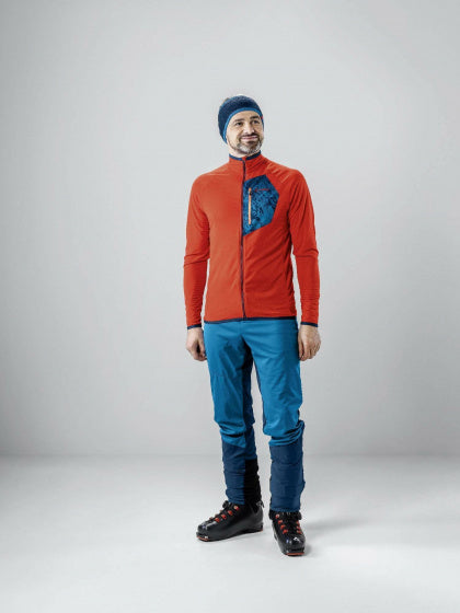 Löffler Outdoorvest Men's Polyester Orange Blue Taille 46