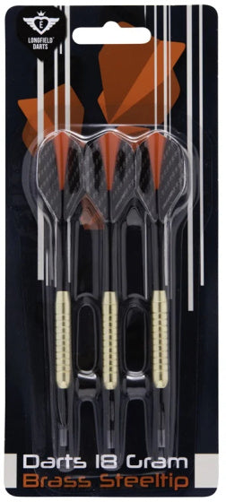 Longfield Darts Steeltip Dartspijl Set 18 grammes noir rouge foncé 3 pièces
