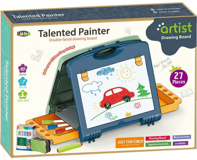 Luna Drawing Board Junior 40-Piece Blue Green
