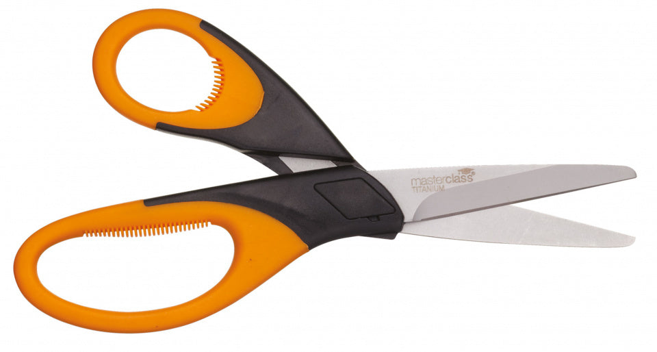Masterclass Herb Ciseaux 15 cm en acier inoxydable en caoutchouc noir orange
