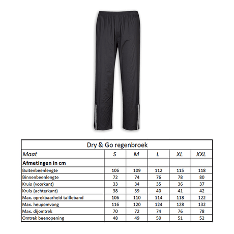 Pantalon de pluie lynx sèche go taille l